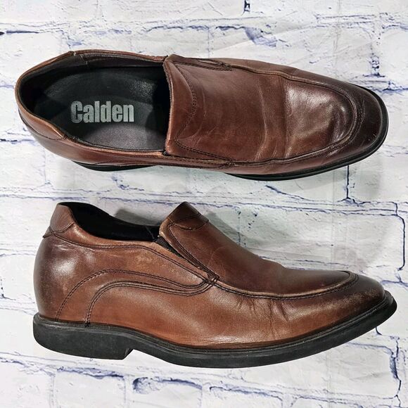 Calden MENS SIZE 7.5 Loafers Brown Height Enhancer Dress Causal Shoes 2.8 Inches - Picture 1 of 15